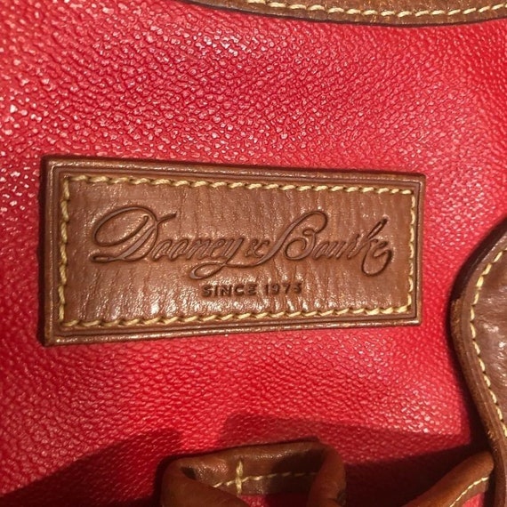 Dooney & Bourke Vintage retro red brown combinati… - image 8