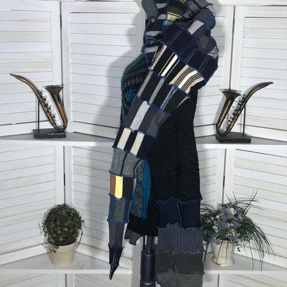 Handcrafted Patch Knitted Sweater Upcycled Fairy … - image 4