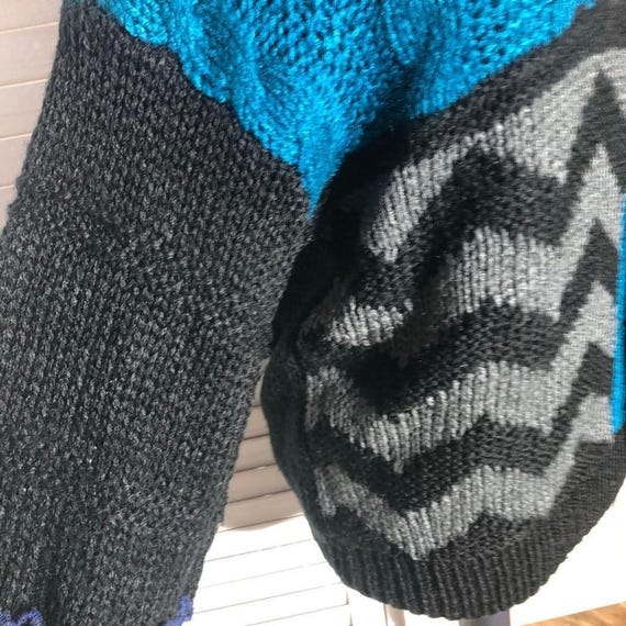 Handcrafted Patch Knitted Sweater Upcycled Fairy … - image 7