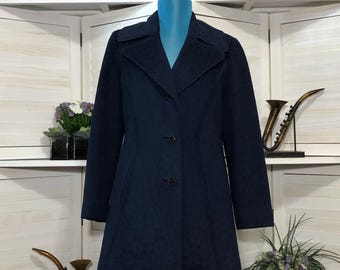 J. Percy Womens Wool Pea Coat Size 10 Black Lined Mid length Etsy