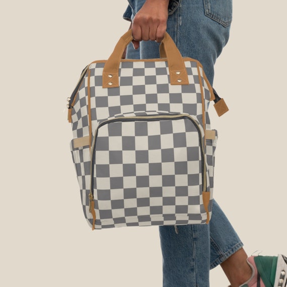 Retro Checkered Diaper Bag Backpack Diaper Bag Grunge Baby 