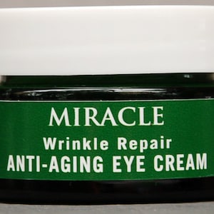 Miracle Wrinkle Repair Anti Aging Eye Cream w/Hyaluronic Acid, Natural Peptides, Vitamins E, A.