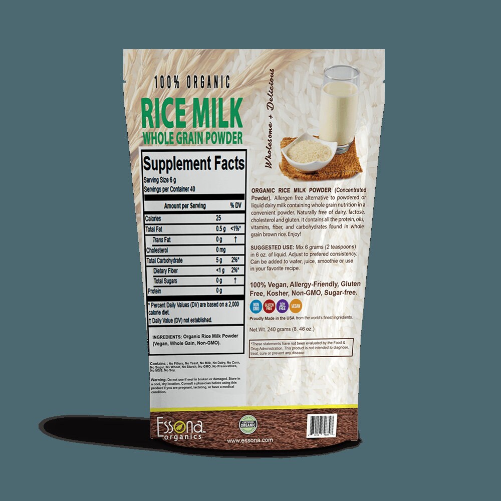 Rice Milk Nutrition Facts