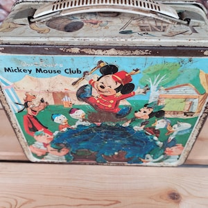 Vintage Mickey Mouse Club Metal Lunchbox
