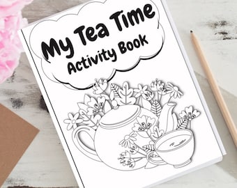 Tea Party Games: Kids Activity & Coloring Book (Printable)