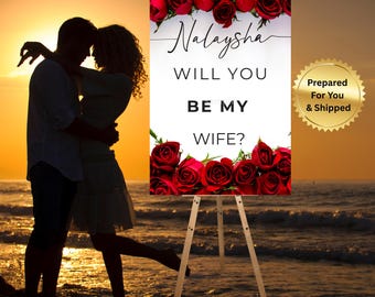 Personalized Wedding Proposal Sign: Will You Marry Me Decor