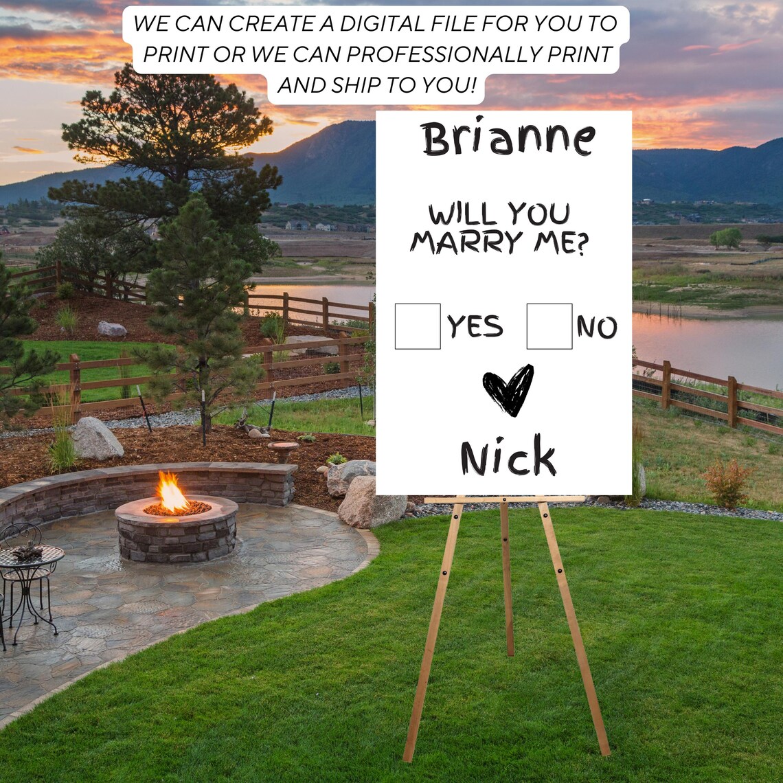 Custom Proposal Sign: Will You Marry Me Foam Board - Etsy