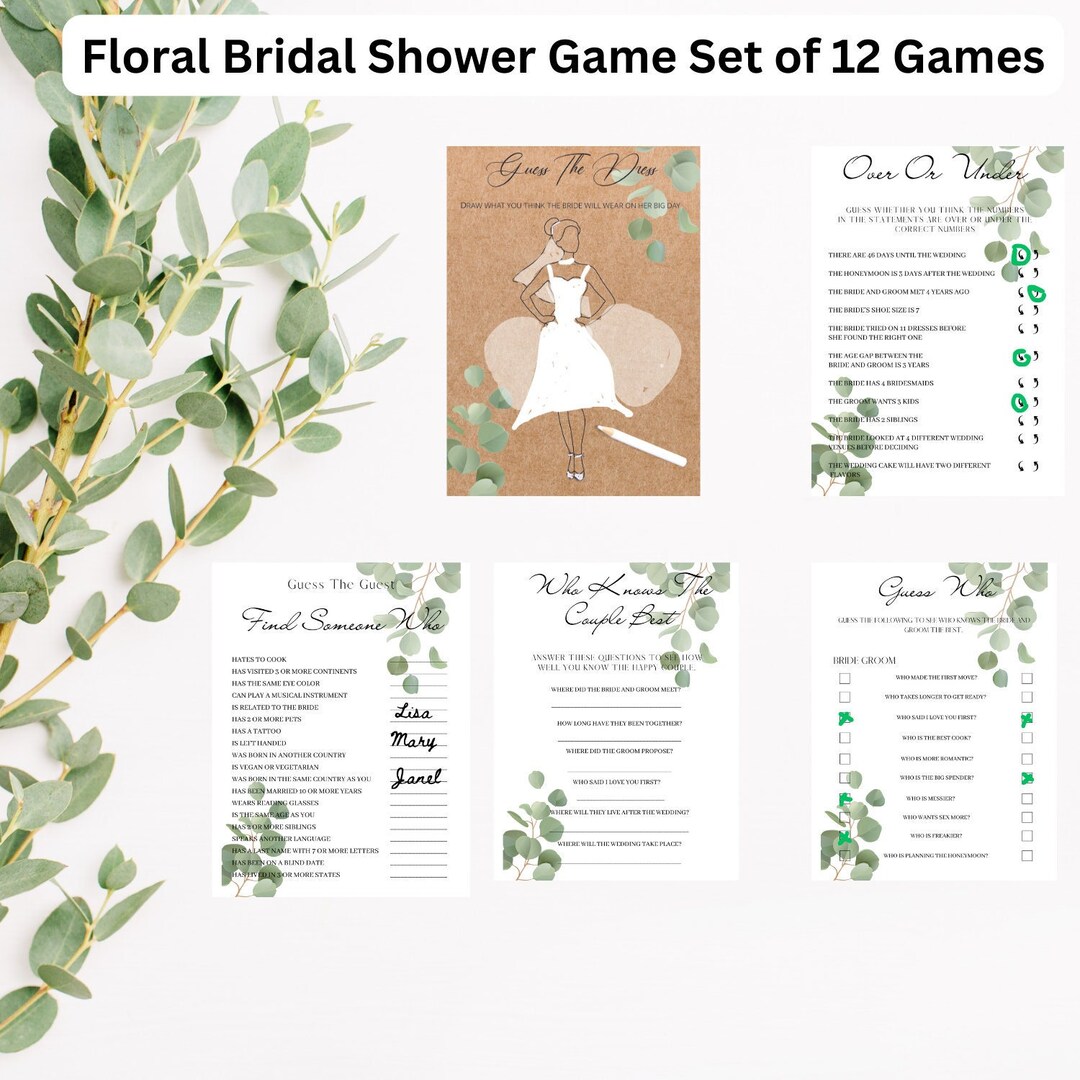 Virtual Bridal Shower Game Virtual Wedding Shower Games Etsy