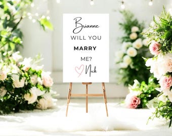 Custom Proposal Sign: Will You Marry Me Personalized Decor