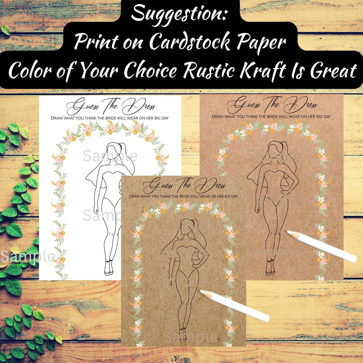 Virtual Bridal Shower Game, Virtual Wedding Shower Games, Guess the