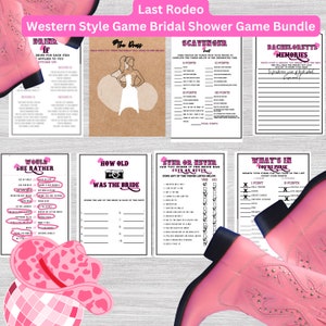 Nashville Bachelorette, Cowgirl Bachelorette Game, Nashville Bachelorette Party,  Last Hoe Down Bridal Shower Game Instant Digital Download