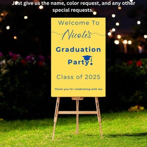 Graduation Party Welcome Sign, Graduation Party Sign, Custom Graduation Party Sign, Graduation Template, Minimalist Graduation Party Sign