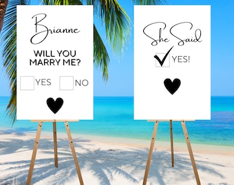 Printed Custom Proposal Sign: Will You Marry Me? Foam Board