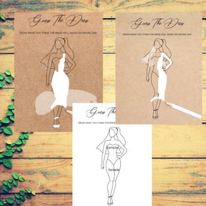 Boho Bridal Shower Game, Guess The Dress Game, Unique Bridal Shower Game, Bridal Shower Minimalist, Bridal Shower Clean Shower Game Download