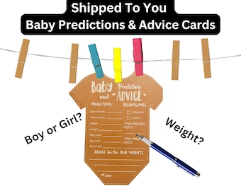 Gender Reveal Party Game| PRINTED + SHIPPED| Baby Prediction Game| Gender Reveal| Baby Shower Guess Game| Advice Card