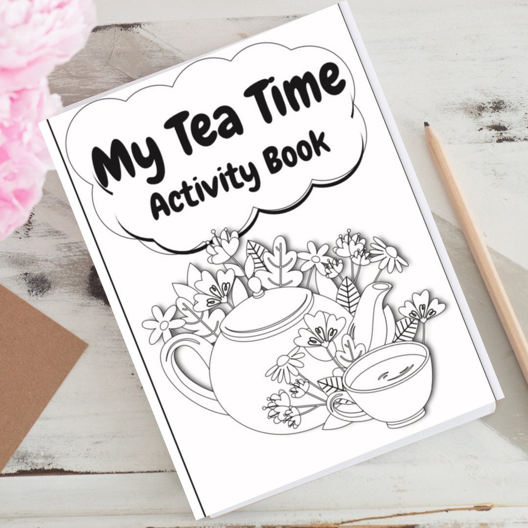 Tea Party Games, Tea Party Games Kids, Tea Party Favor Book Color and