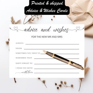 Wedding Advice Cards: Printed Guest Book Alternative