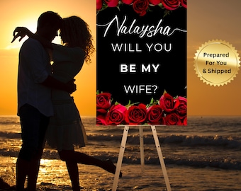 Personalized Proposal Sign: Will You Marry Me Photo Prop