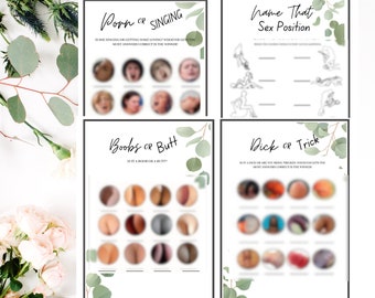 Dirty Bachelorette Game Bundle: 4 Printable Hen Party Games (Digital Download)