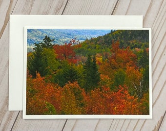 Kancamagus Highway Fall Foliage Photo Card, New Hampshire
