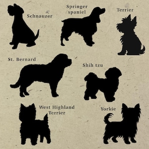 Plantable Pet Sympathy Card: Wildflower Seeds, Dog Breed Silhouette immagine 10