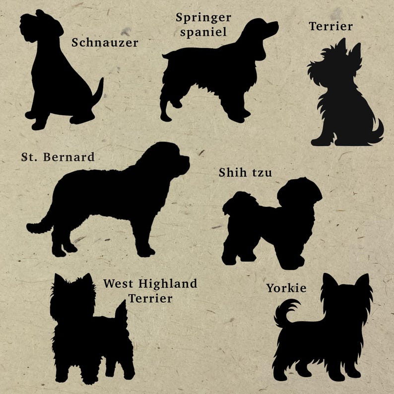 Plantable Pet Sympathy Card: Wildflower Seeds, Dog Breed Silhouette immagine 10