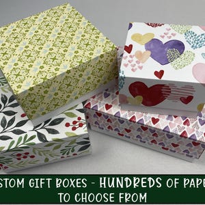 Customizable Handcrafted Gift Boxes: Patterned Cardstock