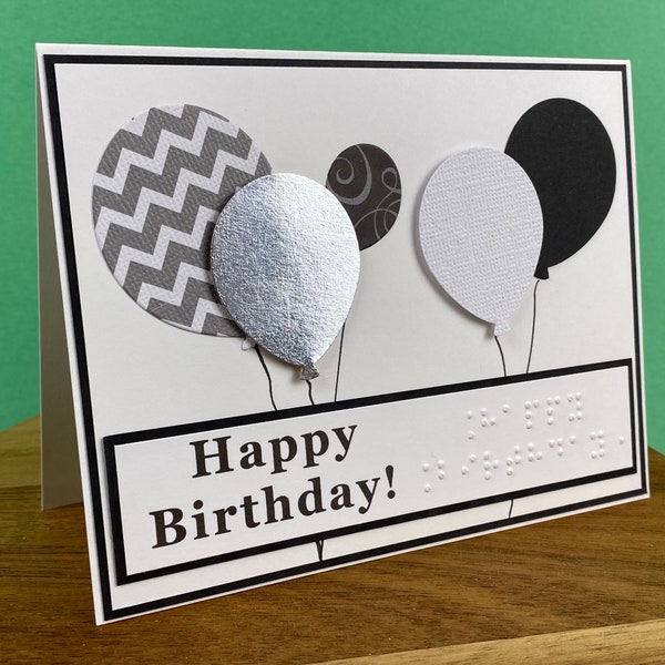 Customizable Braille and tactile birthday card