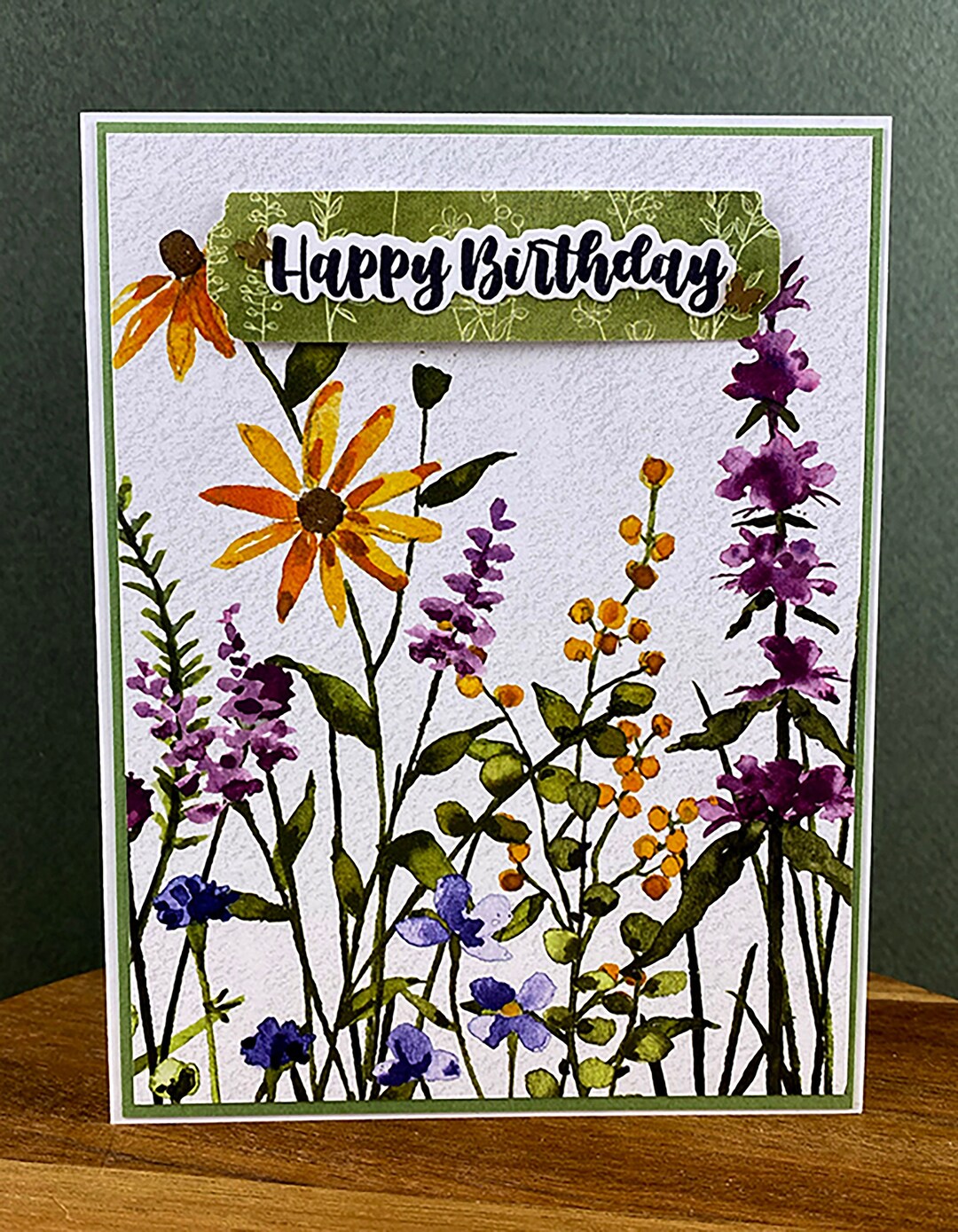 Watercolor Floral Birthday Card: Handmade Spring Flowers - Etsy
