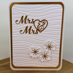 Carte de mariage de M./Mme/Mx, 6 combinaisons de couleurs, personnalisable, LGBTQ+