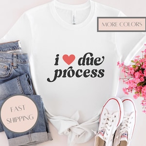 Ich liebe ordentliches Verfahren Shirt, Bürgerrechte Grafik T-Shirt, Ehemann Geschenk, soziale Gerechtigkeit Gleichheit Gericht Protest T Shirt Unisex, bürgerliche Freiheiten Ausrüstung