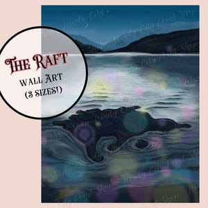 The Raft Wall Art, Stephen King Wall Art, Stephen King Gift, Horror Wall Art, Stephen King Decor, Stephen King Fan, Horror Lover Birthday