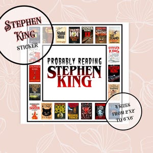 Stephen King Sticker, Horror Sticker, Stephen King Gift,  Stephen King Fan, Stephen King Art, Constant Reader, The Shining, It, The Stand
