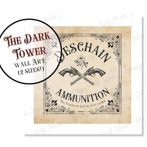 Dark Tower Wall Art, Dark Tower Poster, Stephen King Wall Art, The Gunslinger, Stephen King Fan, Stephen King Gift, Roland Deschain, Eld
