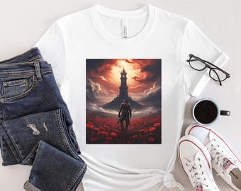 Camiseta de La Torre Oscura, Top de La Torre Oscura, Camiseta de Stephen King, Regalo de Stephen King, Fan de Stephen King, Pistolero, Roland Deschain, Stephen King