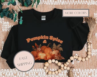 Pumpkin Spice & ABOLISH ICE, sweat-shirt militant sur le thème de l'automne, pull de protestation anti-ICE, sweat-shirt graphique unisexe Gildan
