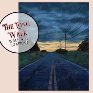 The Long Walk Wall Art, Stephen King Wall Art, Stephen King Gift, Horror Wall Art, Stephen King Decor, Stephen King Fan, Horror Lover Gift