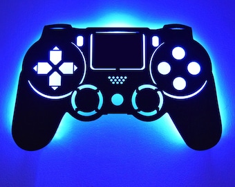 24&quot; LED Lighted Controller Sign PS4, Gamer Gift, Game Lover Gifts, Dad, Mom, Kids Video Games