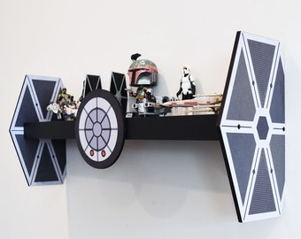 Tie Fighter Inspired Wall Shelf, Display Shelf, Star Wars Fan Gift, Figures Collectables Funko Pop Display