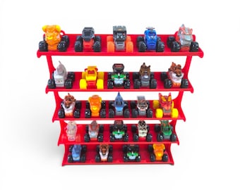Mini Monster Truck Display Stands, Wall Shelves Compatible with Monster Jam Mini Jams 1:87 Scale Toys