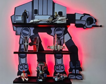 AT-AT Walker Inspired Display Shelf, Star Wars Lover Gift, Funko Pop Collector Gift, Father&#39;s Day, Christmas, Birthday