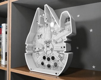 Millennium Falcon Piggy Bank Star Wars Fan Gift for Kids and Adults
