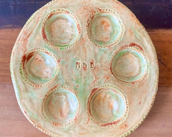Handmade Ceramic Seder Plate