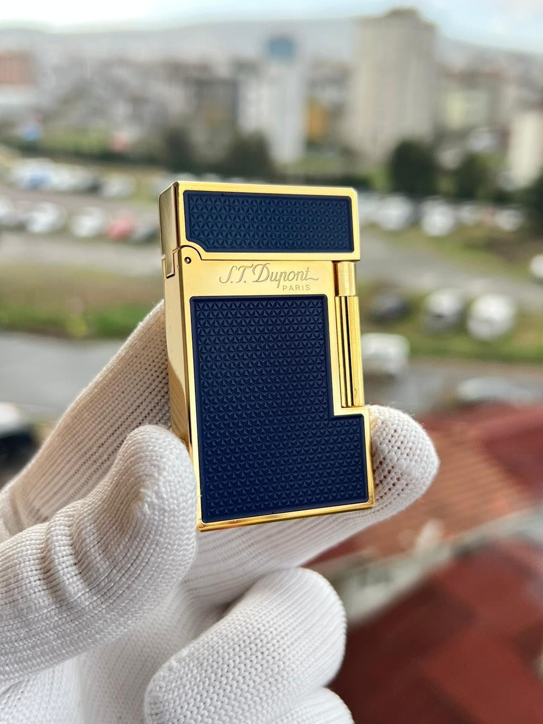 St Dupont Lighter Blue and Gold Dupont Paris Lighters Limited Edition Gift Collection Man Gift