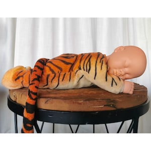 Y2K Anne Geddes Baby Leopard Bean Filled Collection Doll 15&quot;