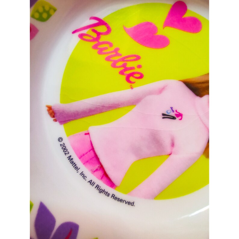2002 Mattel Children Plastic Barbie Bowl Etsy
