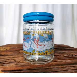 Vintage Ribbon Geese Kitchen Jar