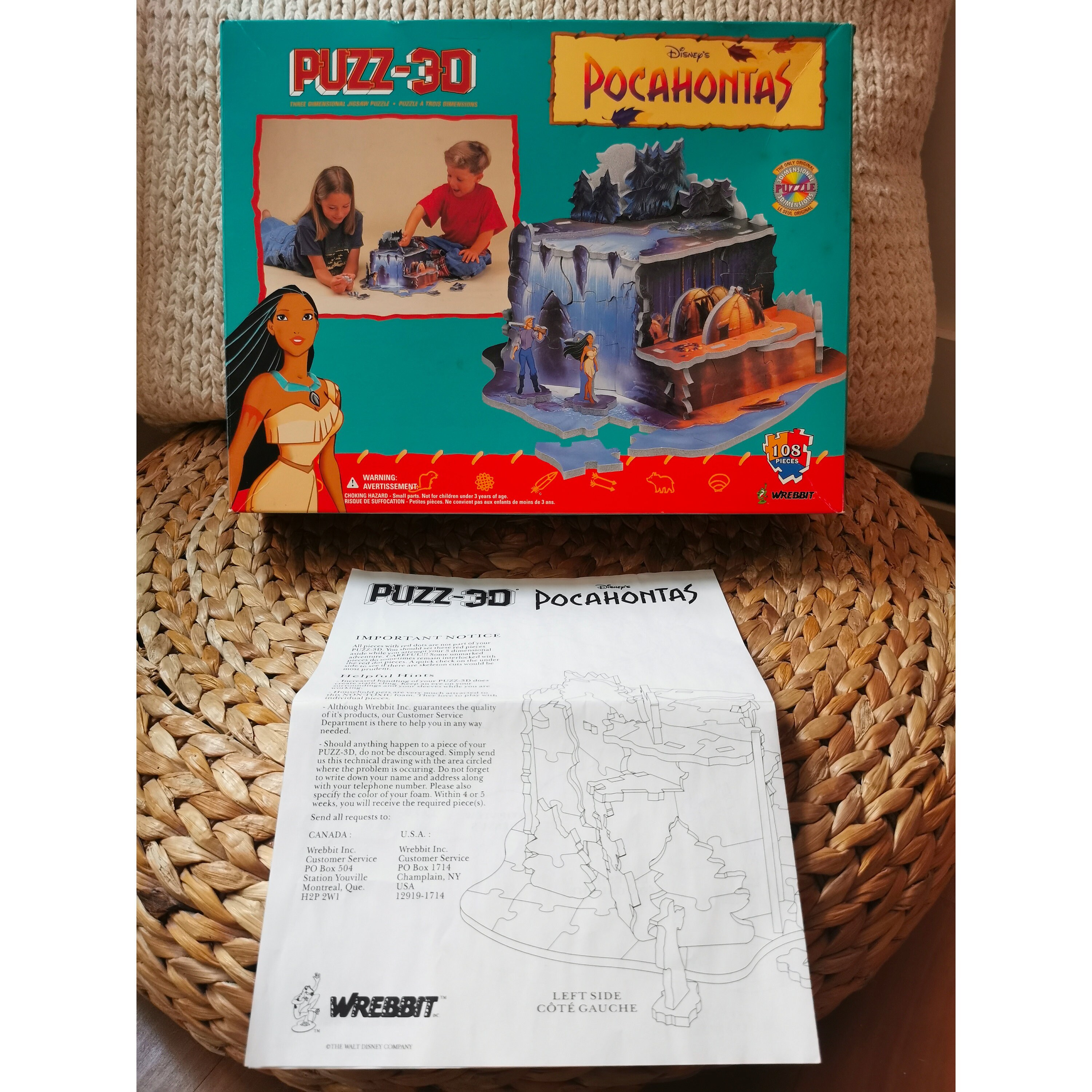 1995 3D Puzzle Disney Pocahontas COMPLETE - Etsy
