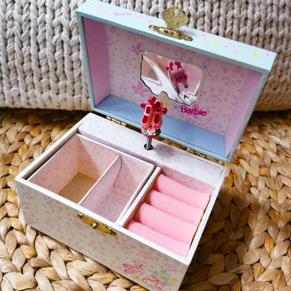 Vintage Ballerina Barbie Musical Jewelry Box Gunther Mele Music Box