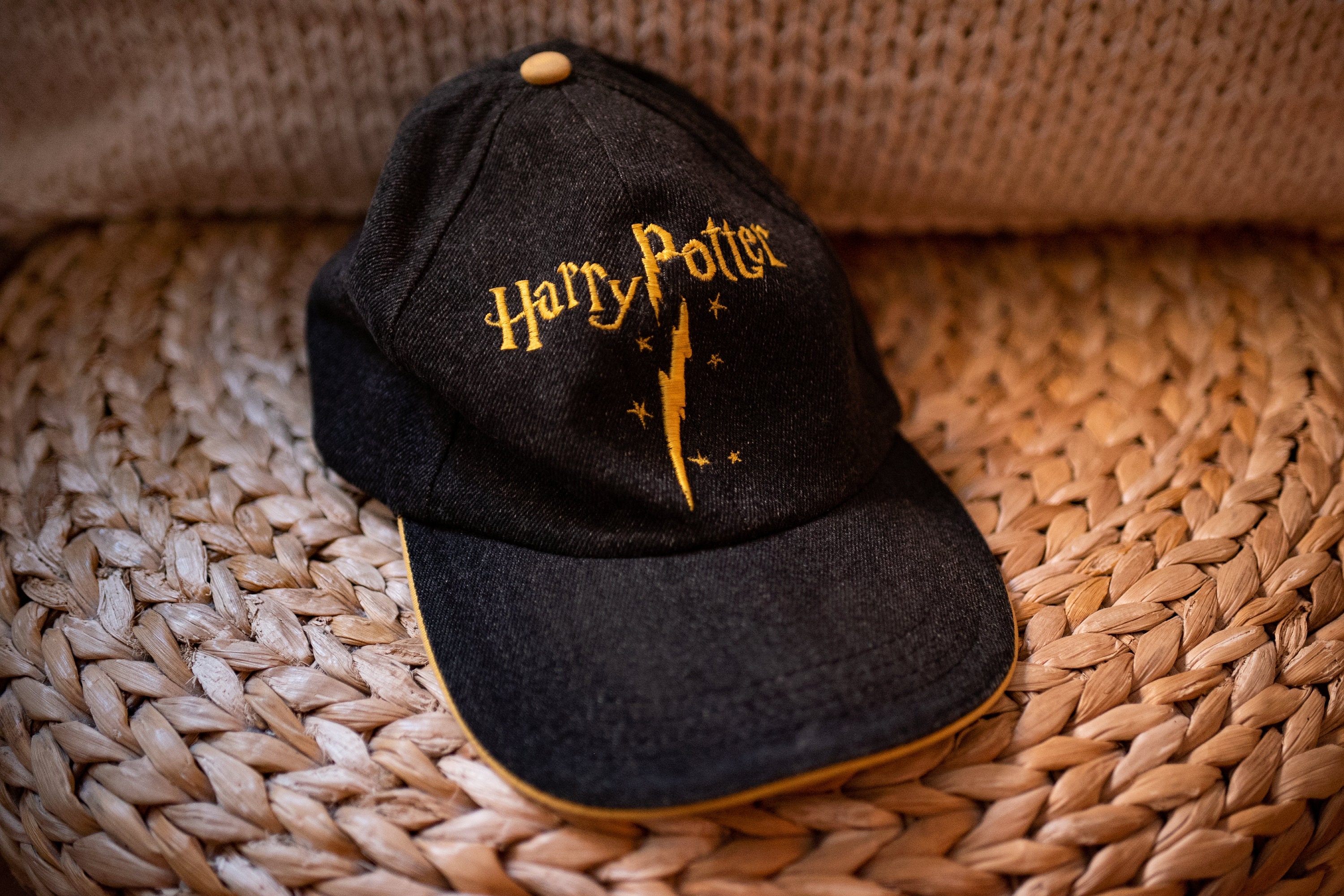 2001 Warner Bros. Harry Potter Denim Cap - Etsy 2001 Warner Bros. Harry Potter Denim Cap - Etsy